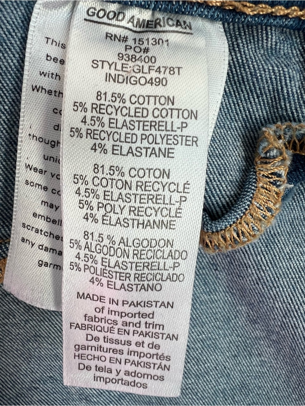 Good American | Indigo Wash Denim Flare Jeans #GLF478T Size 2 - Picture 10 of 17